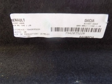 DACIA DUSTER II 2018 - POLIČKA ZADNÍ KUFRU ORIGINÁLNÍ 794203522R