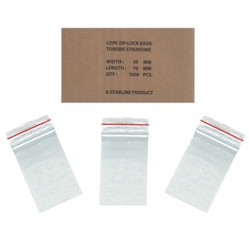 WORECZKI TOREBKI STRUNOWE 50x70 mm x 100 samarki
