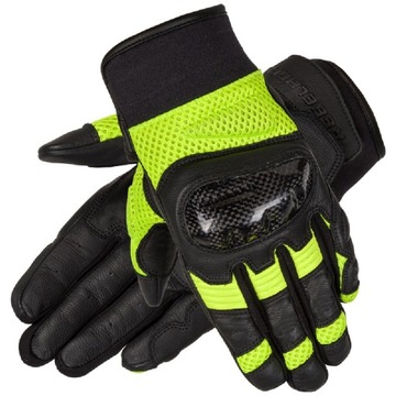 RĘKAWICE SKÓRZANE REBELHORN GAP BLACK/FLO YELLOW S