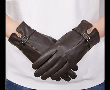 Hot Winter Genuine Leather Gloves Women Brand Sheepskin Warm Solid Color