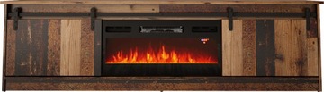 Szafka RTV GRANERO z kominkiem 200 cm old wood