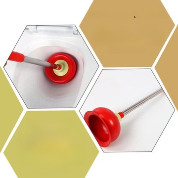 TŁOK SSĄCY DO CZYSZCZENIA MUSZUŁKI TOALETOWEJ CZERWONY UCHWYT NARZĘDZIA DO ODPROWADZANIA ŻYWICA