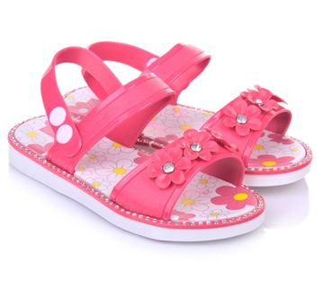 SANDAŁY Dziecięce MIĘKKIE z Cyrkoniami_33 - 19,5cm