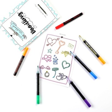 Маркеры Маркеры Металлические маркеры Double Line Contour 12 шт. Набор