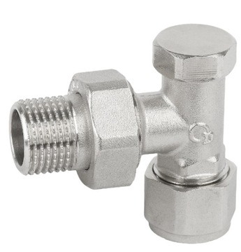 ЗАПОРНЫЙ РАДИАТОРНЫЙ КЛАПАН PEX 1/2x16 УГЛОВОЙ