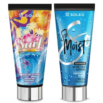 SOLEO SURF 150ml PRZYSPIESZACZ OPALANIA + GRATIS BALSAM PO OPALANIU 150ml
