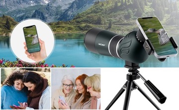 Монокулярный телескоп K&F ZOOM 60 20-60x 60mm BAK-4 IP56 + штатив для телефона
