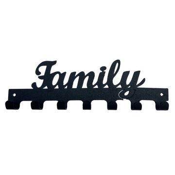 Wieszak metalowy na klucze ubrania FAMILY