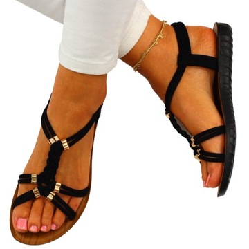 ЖЕНСКИЕ ЧЕРНЫЕ ЭЛЕГАНТНЫЕ САНДАЛИИ НА ЛЕТО