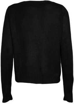 H&M Klasyczny Modny Lekki Czarny Sweter Damski Sweterek Oversize S 36