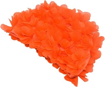 Czepek pływacki dla dorosłych poliamid CL pomarańcze i czerwienie