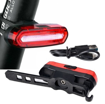 LAMPKA ROWEROWA TYLNA 16 COB CHIP LED JASNA li-ion