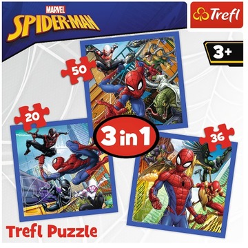 Пазл Trefl 106 шт.. Пазл 3в1 Человек-Паук Spider Force 34841