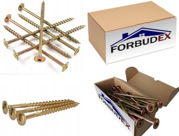 WKRĘTY DO DREWNA TALERZOWE 8x220 CIESIELSKIE WKRĘT TORX 50szt