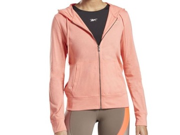 BLUZA damska REEBOK GI6610 z kapturem coralowa S