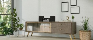 МИНИ-СИСТЕМА + ПУЛЬТ ДИСТАНЦИОННОГО УПРАВЛЕНИЯ CD MP3 РАДИО FM DAB + BLUETOOTH 5.3, 30 СТАНЦИЙ, USB, AMS