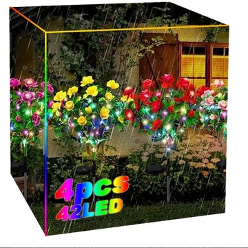 4PCS GIRLANDA SOLARNA LED LANCUCH OGRODOWA Azalea LAMPKI