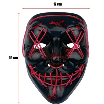 СВЕТОДИОДНАЯ МАСКА СВЕТЯЩАЯСЯ СВЕТОДИОДНАЯ ЧИСТКА ВЕЧЕРИНКИ НА ХЭЛЛОУИН