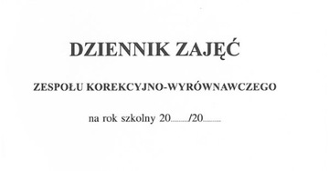 Dziennik zajęć zespołu korekcyjno-wyrównawczego A4