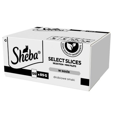 SASZETKI SHEBA SELECTION SELECT SLICES DROBIOWE SMAKI W SOSIE 120X85G