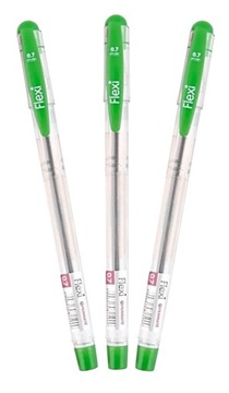 Długopis 0,7 mm zielony PENMATE FLEXI 3szt.