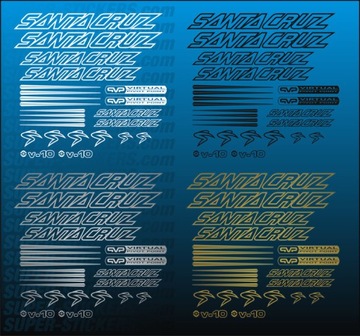 Наклейки на велосипед с узором SANTA CRUZ, наклейки на раму, разные цвета, модели
