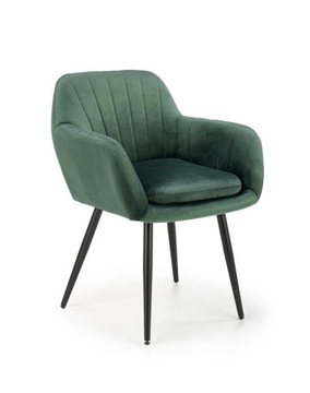 Krzesło K429 VELVET zielone/ czarne nogi DO SALONU