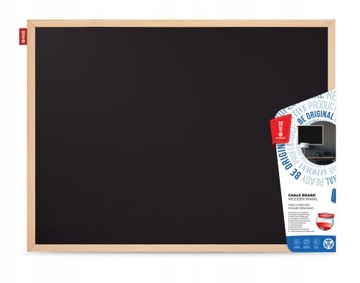 Доска MEMOBE, деревянная рамка черного цвета, 60x40