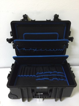 Чемодан для инструментов JUMBO, черный, прочный, на колесах