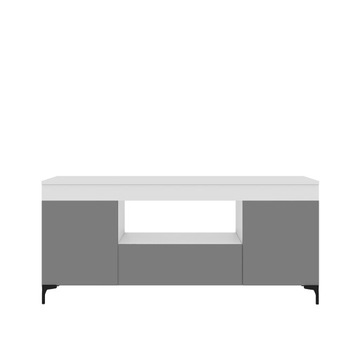 Szafka RTV Gusto 137 cm Biały mat / Szary mat