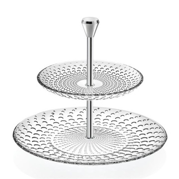 Patera 2-poziomowa kryształowa 26cm Galassia