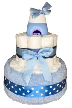 Tort z pieluch ręcznik kąpielowy BATMAN Nivea baby