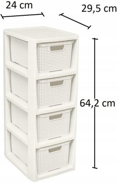 ПОЛКА ДЛЯ КНИЖНОГО ШКАФА С 4 КОРЗИНАМИ ДЛЯ ВАННОЙ КОМНАТЫ