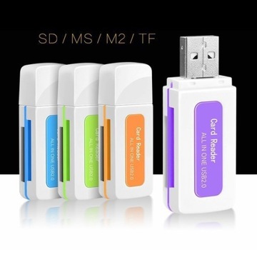 Устройство чтения карт памяти USB 2.0 — «Все в одном» — SD Micro-SD MS M2 TF