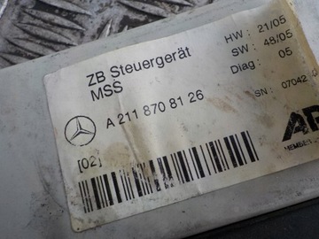 MERCEDES W211 MODUL JEDNOTKA ŘÍZENÍ 2118708126