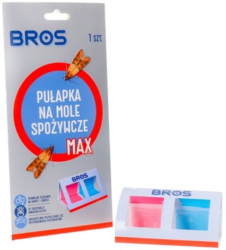 SILNY LEP PUŁAPKA LEPOWA Z KLEJEM NA MOLE SPOŻYWCZE KUCHENNE BROS MAX