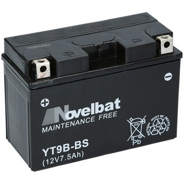 Akumulator NOVELBAT YT9B-BS 12V 7,5Ah 90A +L