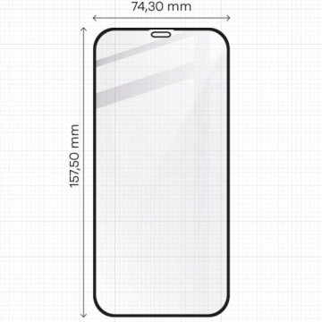 Закаленное стекло для iPhone 12 Pro Max, Bizon Edge