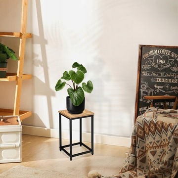 KWIETNIK STOJĄCY METALOWY LOFT CRAFT CZARNY PÓŁKA STOJAK NA KWIATY DONICĘ