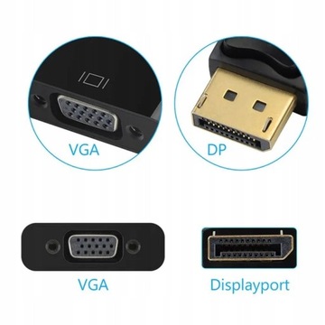 КАБЕЛЬ АДАПТЕРА DISPLAYPORT НА VGA DSUB АДАПТЕР ДЛЯ НОУТБУКА