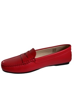 Красные кожаные мокасины TOD'S, размер 38,5.