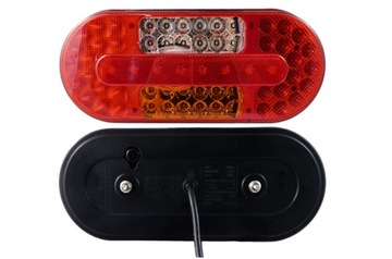 LAMPA TYLNA 12/24V 62 LED OWALNA LEWA