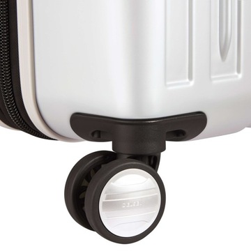 Большой дорожный чемодан серебристого цвета на колесах - Delsey Titanium 82 см.