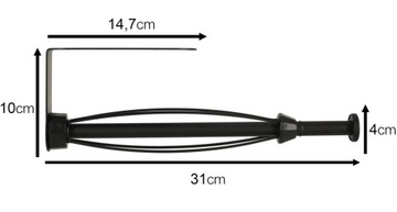 UCHWYT WIESZAK NA RĘCZNIK PAPIEROWY KUCHENNY CZARNY MAT LOFT MATOWY LOFTOWY