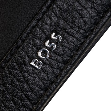 HUGO BOSS skórzany duży męski portfel BIZNESOWY NOWOŚĆ BOSS NERO