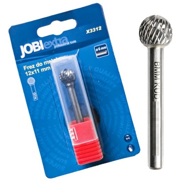 JOBI EXTRA Frez KULISTY do metalu 12 x 11 mm X3312