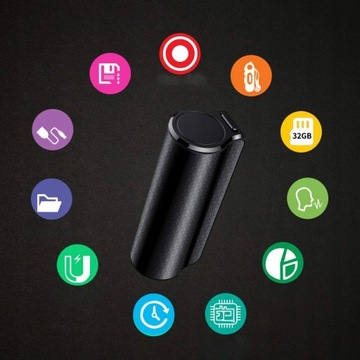 МИНИ-ШПИОНСКИЙ ДИКТОФОН, USB, 32 ГБ, 192 Кбит/с