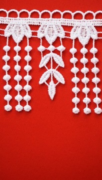 GIPIURA KORONKA 8 cm BIAŁA wzór 421