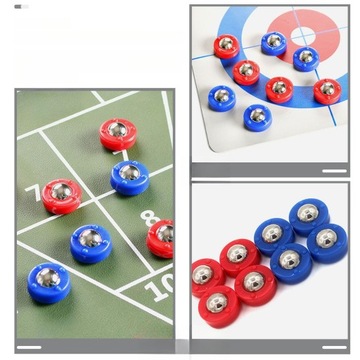 DZIECIĘCA GRA SHUFFLEBOARD NA STOLE KRĄŻKI Z KORALIKAMI ZABAWKA 16 SZT