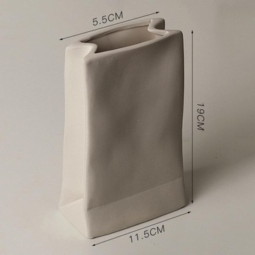 Керамическая ваза для цветов, креативное украшение дома, цветочная композиция, ваза, бумажный пакет